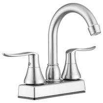 Torneira Dura Faucet DF-PB155LH-SN com Duplo Acionamento e Acabamento Satinado Escovado Torneira Dura Faucet DF-PB155LH-SN com Duplo Acionamento e Acabamento Satinado Escovado
