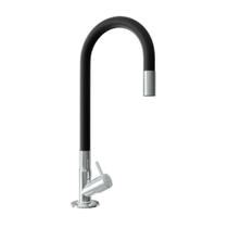 Torneira egaplast mult bancada 1/4 v preta. 50cm
