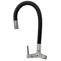 Torneira egaplast mult parede 1/4 v preta 50cm