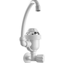 Torneira Elétrica 127v 4400w Bica Alta Parede Branca Sintex