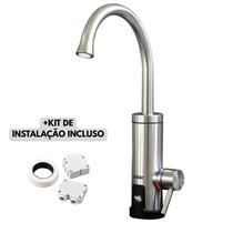 Torneira Elétrica Blindada 3000w Fame Cromada Com Display Digital Kit Instalação Incluso Torneira Elétrica Blindada 3000w Fame Cromada Com Display Digital Kit Instalação Incluso