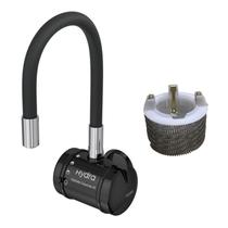 Torneira Elétrica Hydra Hydralar Gourmet 4T de Parede Preta 127V + Resistência