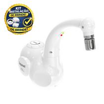 Torneira Elétrica Zagonel Lumen 5500W 220V Branco Brinde Kit Instalação Torneira Elétrica Zagonel Lumen 5500W 220V Branco Brinde Kit Instalação