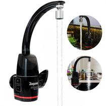 Torneira Eletrônica Touch de Parede ou Bancada Mesa Zagonel Prima Preta 127v 220v 5500w