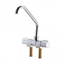 Torneira Em Aço Inox Com Misturador Duplo Luxo Lancha Barcos