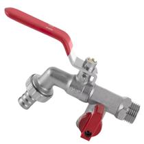 Torneira esfera 2 saida tanque / maq 1/2 x3/4 zamak