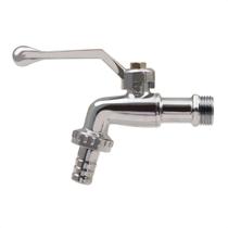 Torneira Esfera Cromada 1/2 x 3/4 Tanque e Jardim Máquina De Lavar Latão Com Bico Para Mangueira