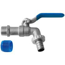 Torneira Esfera de Parede Blukit para Jardim com Alavanca 1/2", Cromada