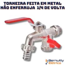 Torneira Esfera Dupla Saída 1/2 X 3/4 Tanque De Lavar