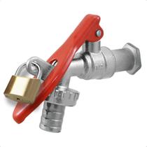 Torneira Esfera Jardim Cadeado C/bico Uso Geral 1/2