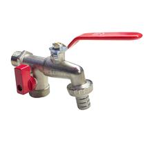 Torneira Esfera Jardim com Saida Máquina de Lavar Aço Inox