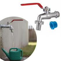 Torneira Esfera Para Tanque 1/2 Alavanca + Adaptador 3/4