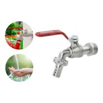 Torneira Esfera Registro Jardim Quintal Tanque 1/2 em Metal Thompson