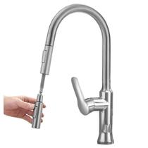 Torneira Extensivel Gourmet Cozinha Pia Mesa Bancada Ducha Dois Jatos Articulada Monocomando Agua Quente Fria Sofisticado Luxo