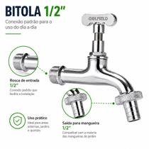Torneira Externa Longa Com Vedação Branca