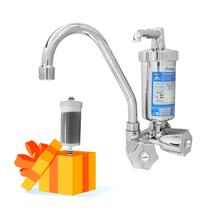 Torneira Filtro Cozinha Parede Bica Móvel Cromado Com Vela Refil Torneira Filtro Cozinha Parede Bica Móvel Cromado Com Vela Refil