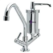 Torneira Filtro Gourmet Cozinha Bancada 1/4 Volta Bica Móvel Alta Refil Pro Saúde Blindado Pia Mesa