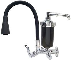 Torneira Filtro Gourmet Flexível Jato Giratório Regulável Copo e Tubo PRETOS