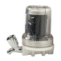 Torneira Filtro Purificador De Água Carbon Block Anticloro POU 5'' AquaBlock