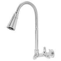 Torneira Flexivel Cozinha De Parede Dois Jatos Saida Para Purificador De Agua 1/4