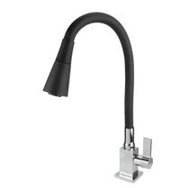 Torneira Flexível Cozinha Mesa Quadrada Jato Duplo Cone Cromado Bancada C-70 Cód. 3509