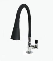 Torneira Flexível Mesa 2 Jatos Gourmet Preta 5 Anos Garantia