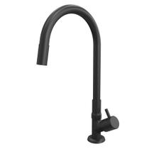 Torneira Flexível p/ Cozinha Preto Fosco Flex 1167 BK99 Fani Torneira Flexível p/ Cozinha Preto Fosco Flex 1167 BK99 Fani