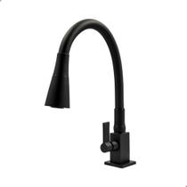 Torneira Flexível Preta com Chuveirinho Para Bancada, Balcão ou Pia de Cozinha Torneira Flexível Preta com Chuveirinho Para Bancada, Balcão ou Pia de Cozinha