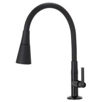 Torneira Flexível Preta para Cozinha Ideal para Bancada, Balcão ou Mesa