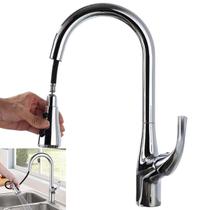 Torneira Goumert Extensivel Cozinha Pia Bancada Luxo 3 Modos Jato Agua Quente Fria Monocomando Moderna Resistente 360º Graus