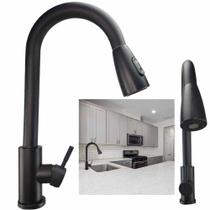 Torneira Goumert Pull Down Monocomando Cozinha Flexivel Agua Fria Quente Cuba Mesa Limpeza Lava Louça