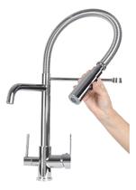 Torneira Gourmet 50cm Monocomando Com Ducha E Filtro Inox Torneira Gourmet 50cm Monocomando Com Ducha E Filtro Inox