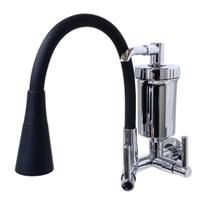 Torneira Gourmet ABS Filtro Parede Jato Duplo Silicone Preto