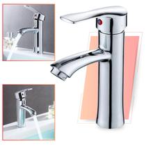 Torneira Gourmet Agua Quente Fria Luxo Torneira Monocomando Banheiro Cromada com Misturador de Agua Quente e Fria Lavatório de Luxo Lavabo Bica Baixa Torneira Gourmet Agua Quente Fria Luxo Torneira Monocomando Banheiro Cromada com Misturador de Agua Quente e Fria Lavatório de Luxo Lavabo Bica Baixa