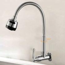 Torneira Gourmet Bancada Parede com Ducha Flexível Inox