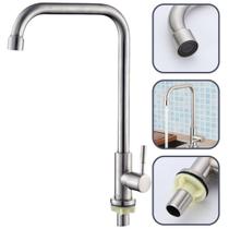 Torneira Gourmet Bancada Pia Alta Lavabo Cozinha Banheiro Metal Fosca Ambiente Industrial Moderno