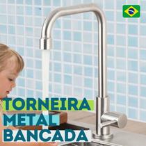 Torneira Gourmet Bancada Pia Alta Lavabo Cozinha Banheiro Metal Fosca Ambiente Industrial Moderno