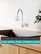 Torneira Gourmet Bica Flexível Móvel com Saída para Filtro de Água ou Purificador Abs 2 Modos de Jato Torneira Gourmet Bica Flexível Móvel com Saída para Filtro de Água ou Purificador Abs 2 Modos de Jato