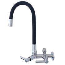 Torneira Gourmet Bica Móvel de Parede Para Cozinha Tubo Flexível Preto Para Filtros ou Purificadores 7162