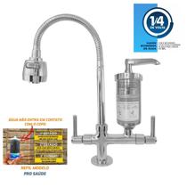 Torneira Gourmet Bica Móvel Para Bancada Mesa Pia de Cozinha Com Filtro e Tubo Flexível 7141 C80 TG Torneira Gourmet Bica Móvel Para Bancada Mesa Pia de Cozinha Com Filtro e Tubo Flexível 7141 C80 TG