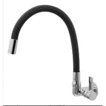 Torneira gourmet c61 flexível de cozinha preta 1/4 de volta