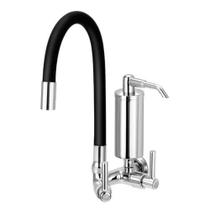 Torneira Gourmet Com Filtro De Cozinha Flexível Preta 1/4 De Volta Copo Slim C61 - Um Novo Conceito.