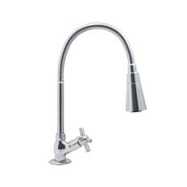 Torneira Gourmet Cônico Duplo Jato Metal Inox Pia Cozinha Mesa / Bancada Luxo C34