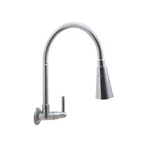 Torneira Gourmet Cônico Duplo Jato Metal Inox Pia Cozinha Parede Luxo C51 - Reino das Torneiras