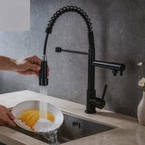 Torneira Gourmet Cozinha Aço Inox 304 Spray Extensor Misturador Monocomando Bica Móvel Domum Torneira Gourmet Cozinha Aço Inox 304 Spray Extensor Misturador Monocomando Bica Móvel Domum