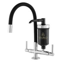 Torneira Gourmet Cozinha Bancada Filtro Black Preta Flexível