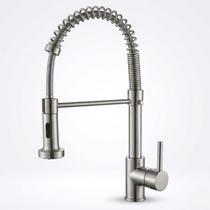 Torneira Gourmet Cozinha Bancada Monocomando Cromada Inox304 Jato Duplo Quente e Fria