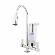 Torneira Gourmet Cozinha Com Filtro Bancada Mesa Pia em Metal Dois Jatos Flexível 1/4 de Volta