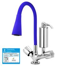 Torneira Gourmet Cozinha Filtro Cone 2 Jatos Azul C50