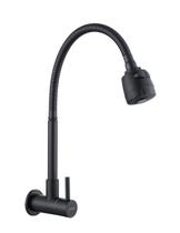 Torneira Gourmet Cozinha Inox Gir Parede Longa Preto NOX05B Doan